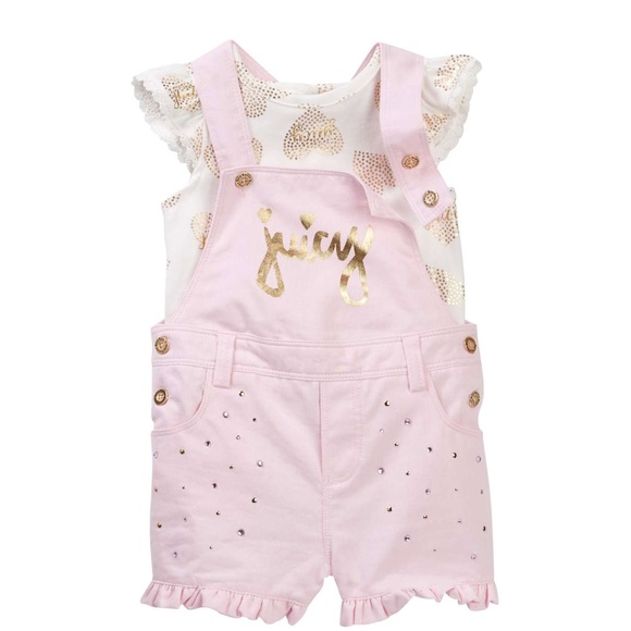 Juicy Couture Other - Juicy Couture Ruffle Sleeve Top & Shortall  Set